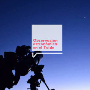 Observación astronómica con telescopio en el Teide
